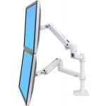 Ergotron LX Dual Stacking Arm, stolní ramena pro 2 lcd, flexibilní, bílé 45-492-216 – Zboží Mobilmania