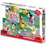 Dino Mickey a Minnie sportovci 3 x 55 dílků – Zboží Mobilmania