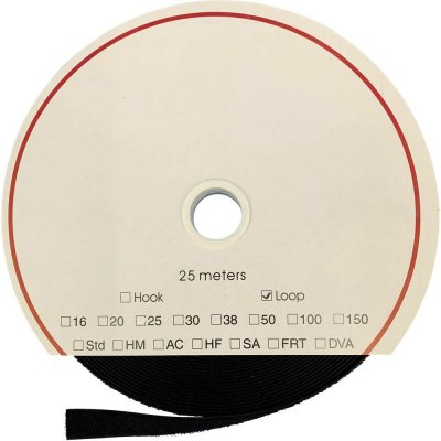FASTECH® T0205099990225 pásek se suchým zipem, zalepení akrylátem, flaušová část, (d x š) 25000 mm x 50 mm, černá, 25 m – Hledejceny.cz