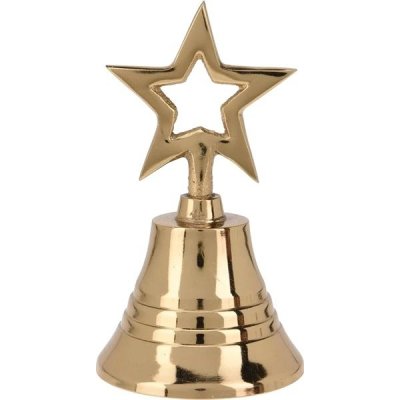 H&L Zlatý vánoční zvonek 10 cm, hvězda – Hledejceny.cz