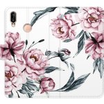 Pouzdro iSaprio Flip s kapsičkami na karty - Pink Flowers Huawei P20 Lite – Sleviste.cz