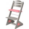 Dětský stoleček s židličkou Jitro rostoucí židle Plus Šedá Růžový klín + růžový