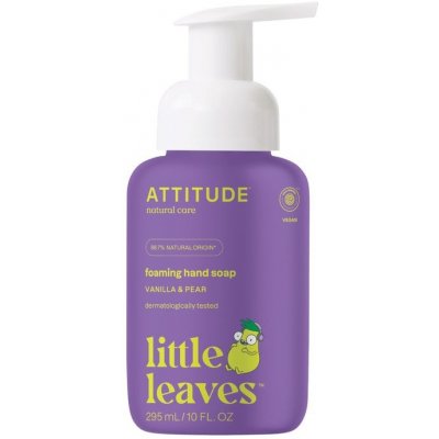 ATTITUDE Dětské pěnivé mýdlo na ruce Little leaves 295 ml - vůní vanilky a hrušky