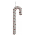 Clayre & Eef Bílo-stříbrná třpytivá vánoční ozdoba cukrová hůlka - 7*2*17 cm – Hledejceny.cz