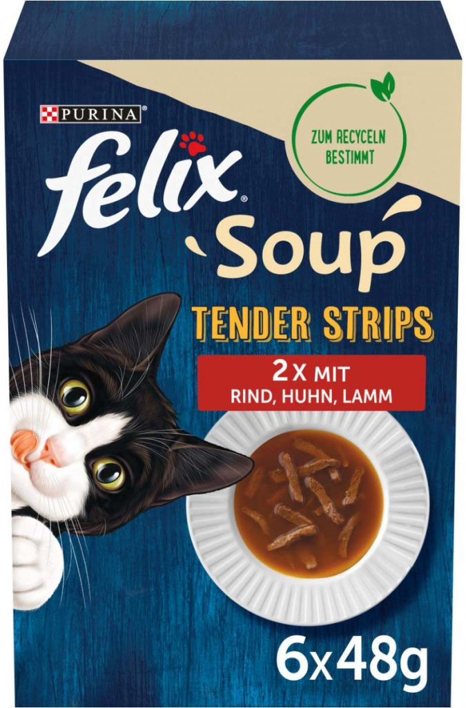 FELIX Soup Tender Strips rozmanitost z venkova 6 x 48 g
