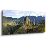 Obraz 1D panorama - 120 x 50 cm - Panorama of Machu Picchu, lost Inca city in the Andes, Peru Panorama z Machu Picchu, ztracené město Inků v Andách, Peru – Hledejceny.cz