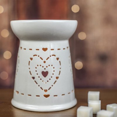 1patro Porcelánová aroma lampa se srdíčky X2900 – Zboží Mobilmania