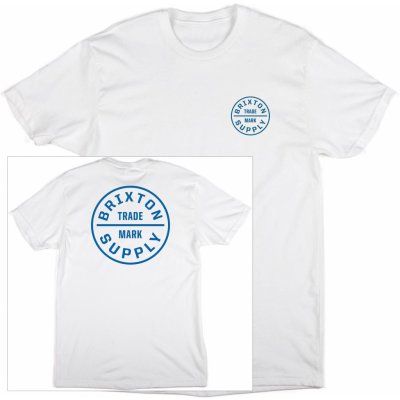 Brixton Oath Tee white blue