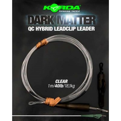 Korda Hotové montáže Dark Matter Leader QC Hybrid Clip Clear 30 lbs 1 m – Zboží Dáma