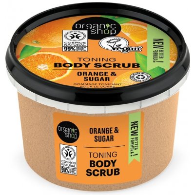 Organic Shop tělový peeling Pomeranč a cukr 250 ml – Zboží Mobilmania