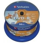 Verbatim DVD-R 4,7GB 16x, AZO, printable, spindle, 50ks (43533) – Hledejceny.cz