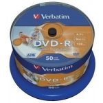 Verbatim DVD-R 4,7GB 16x, AZO, printable, spindle, 50ks (43533) – Sleviste.cz