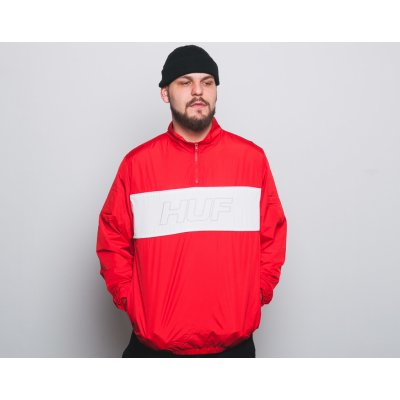 HUF Stadium Half Zip Track Jacket red – Zboží Dáma