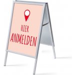 Jansen Display Set reklamního áčka A1, Přihlášení, červený, německy, 639 x 1094 mm – Sleviste.cz