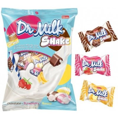 Milk Shake bonbóny pruhované smetanové 1 kg – Zboží Mobilmania