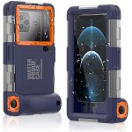 Pouzdro AppleMix vodotěsné SHELLBOX Apple iPhone - univerzální - modré / oranžové – Sleviste.cz