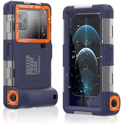 Pouzdro AppleMix vodotěsné SHELLBOX Apple iPhone - univerzální - modré / oranžové – Sleviste.cz