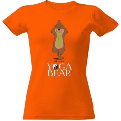 Tričko s potiskem Yoga Bear Oranžová – Hledejceny.cz