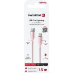 Swissten 71529205 USB-C / Lightning, 1,5m, růžový – Zboží Mobilmania