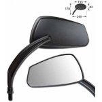 Zrcátka na motorku MATERA, hliníková univerzální, černá se závitem M10, homologovaná | Zboží Auto