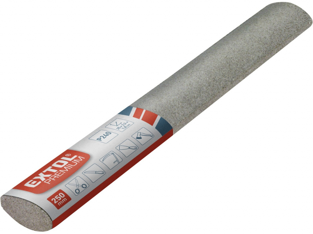 EXTOL PREMIUM Brousek elipsovitý, 250 × 33 × 18 mm P240 8877015