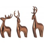 J-line Set tří měděných sošek Reindeer 16 cm – Hledejceny.cz