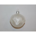 ORNEX Vánoční ozdoba skleněná koule transparentní keře pr. 8 cm – Hledejceny.cz