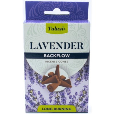 Tulasi Lavender backflow indické vonné františky 10 ks – Hledejceny.cz