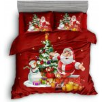 Aaram 3 dílné Vánoční povlečení Mr. and Mrs. Snowman 140x200 70x90 – Zboží Mobilmania