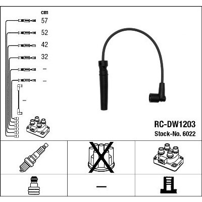 Sada kabelů zapalování 6022 NGK RC-DW1203 – Hledejceny.cz