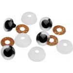 Bezpečnostní oči glitrové Ø20 mm zlatá - prodej po 2 ks – Zboží Mobilmania