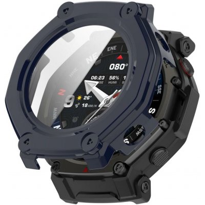 VSECHNONAMOBIL 124632 PC FULL COVER Plastový kryt se sklem pro Amazfit T-Rex 3 Pro 48mm modrý – Zboží Živě