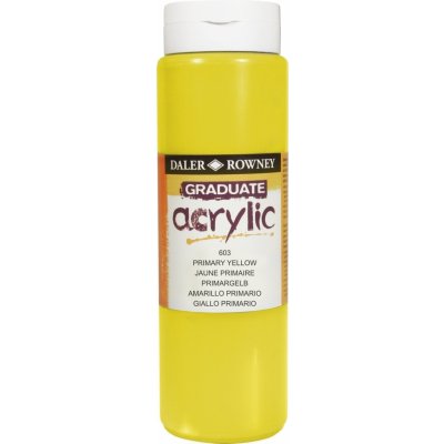 Daler Rowney Graduate akrylová barva primary yellow 500 ml 1 ks – Hledejceny.cz