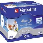 Verbatim BD-R DL 50GB 6x, printable, jewel, 10ks (43736) – Hledejceny.cz