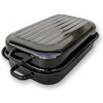 BELIS Smaltovaný dvoupekáč s žebrováním 40 cm 37240-00400005 – Zboží Dáma