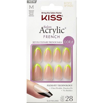 KISS Nalepovací nehty Salon Acrylic French Color Hype 28 ks – Zboží Mobilmania