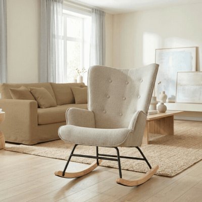 Autronic Houpací křeslo YAO béžová – Zboží Dáma