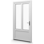 Aluplast jednokřídlové hlavní vchodové dveře antracit/bílá 13 Levé 100 x 200 cm – Hledejceny.cz