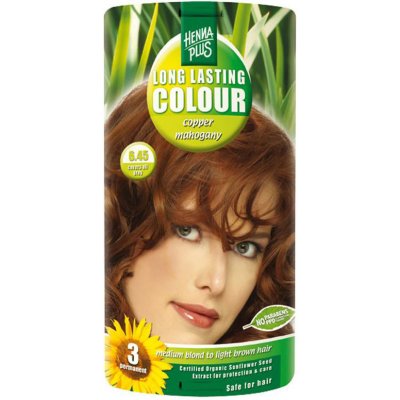 HennaPlus dlouhotrvající barva na vlasy 6.45 měděný mahagon 100 ml – Zboží Mobilmania