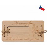 Dřevěná svatební obálka na peníze 20x10cm – Hledejceny.cz