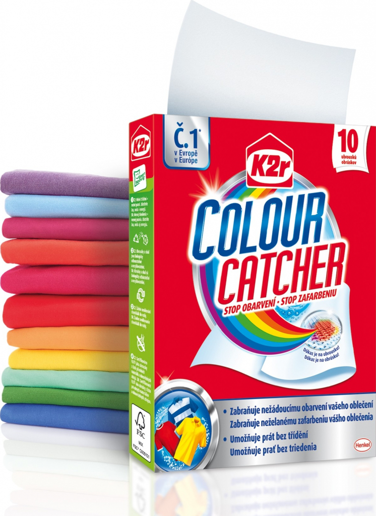 K2r Colour Catcher stop obarvení prací ubrousky 10 ks od 45 Kč - Heureka.cz