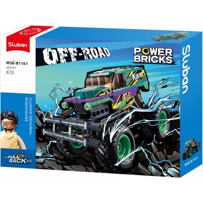 Sluban B1161 Natahovací auto Bigfoot Green-Purple Speed ​​​​Kixx – Zboží Dáma