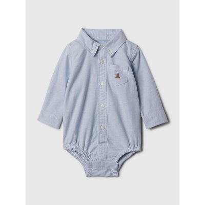 GAP Baby košilové body oxford Modrá – Zboží Mobilmania