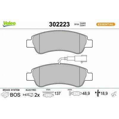 Sada brzdových destiček, kotoučová brzda VALEO 302223 | Zboží Auto
