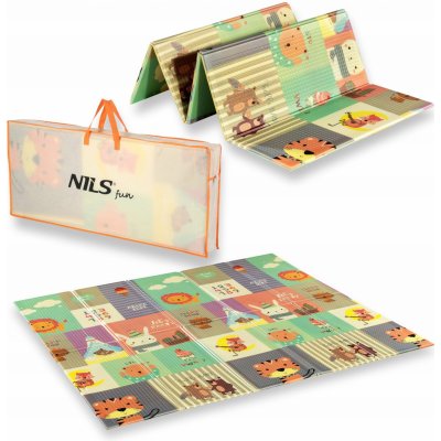 NILS Fun Dětská skládací pěnová podložka MD04 ZOO – Zboží Mobilmania