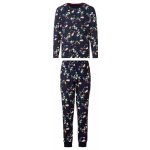 Townland pánské pyžamo dlouhé vánoční tmavě modré – Zbozi.Blesk.cz