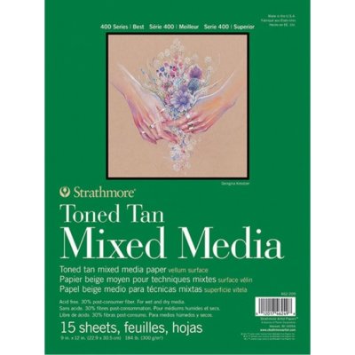 Skicák lepený tonovaný Mix media béžový 15x20cm – Zboží Mobilmania