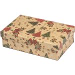 ARGUS Dárková krabice natur vánoční kraftový papír 25380169 – Zboží Dáma