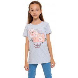 Winkiki kids Wear dívčí tričko Collect Moments šedý melanž