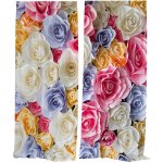 IMPAR Závěsy Barevné růže (Rozměr : 140x250, Materiál: Interlock) – Hledejceny.cz